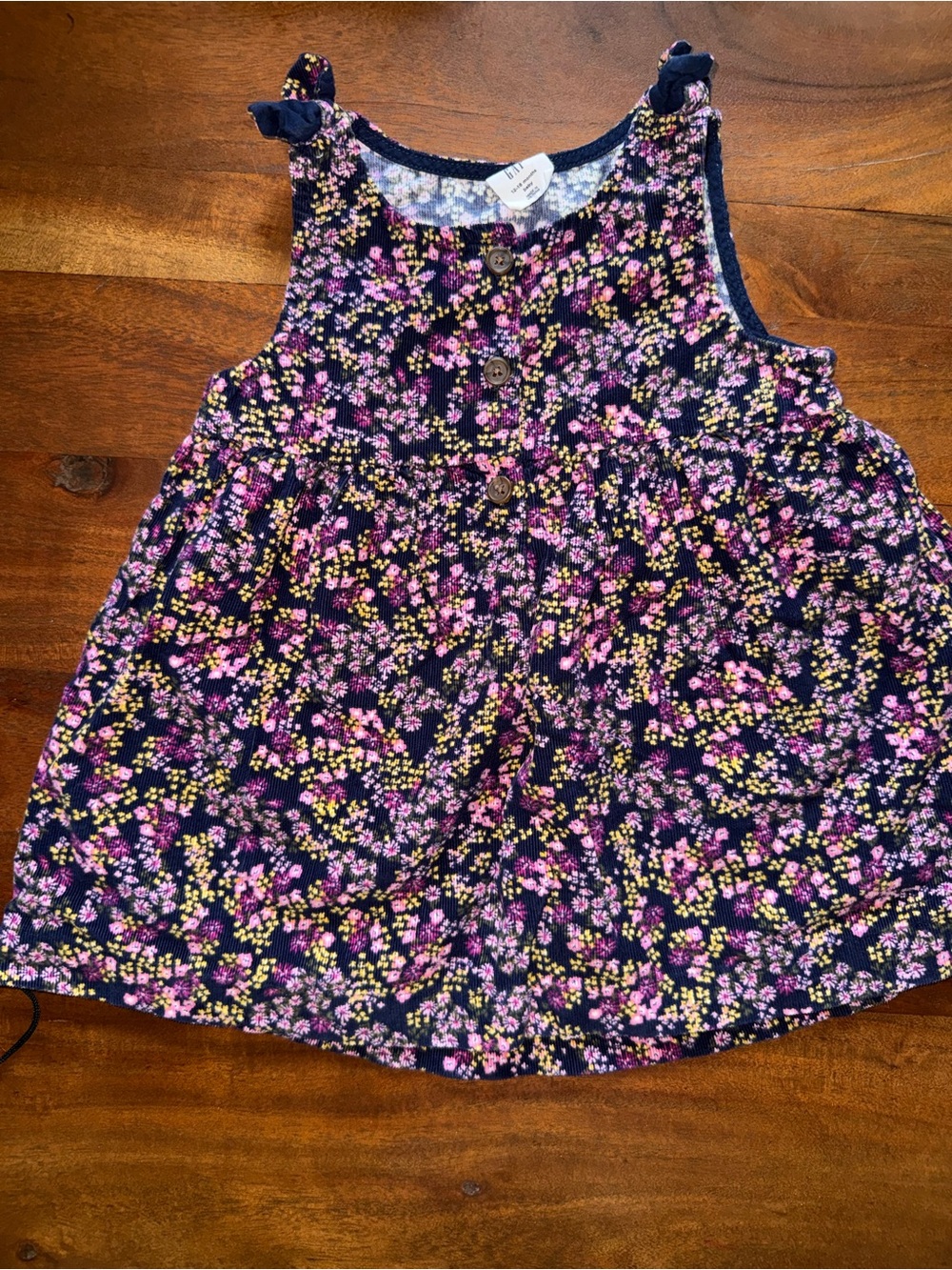 GAP Navy Floral Dress with‎ Pink and Yellow Flowers